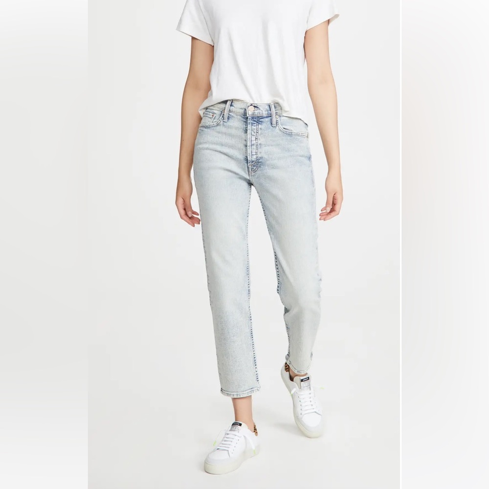 Mother The Tomcat High Waist Button Fly Straight Leg Jeans Size 23